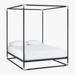 Frame Black Iron Queen Canopy Bed -Chic Living Shop FrameCanopyBedQueenF15