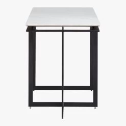 Fullerton Black Metal Desk With White Marble Top -Chic Living Shop FullertonMdlrDskW2LgsSDS18