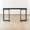 Fullerton Black Metal Desk With Black Marble Top -Chic Living Shop FullertonModBkDskWTwoLegsSHF20 1x1