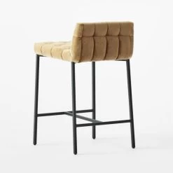 Gabe Gold Tufted Low-Back Counter Stool 12 Gabe Gold Tufted Low-Back Counter Stool -Chic Living Shop GabeCounterStoolGold3QBSSF22