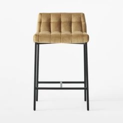 Gabe Gold Tufted Low-Back Counter Stool 9 Gabe Gold Tufted Low-Back Counter Stool -Chic Living Shop GabeCounterStoolGoldSOSSF22