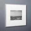 Gallery Brushed Silver Picture Frame With White Mat 11"x14" -Chic Living Shop Gallery11x14FrmeSlvrWhtMatSHS17