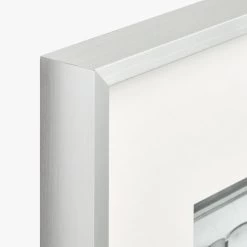 Gallery Brushed Silver Picture Frame With White Mat 8"x10" -Chic Living Shop Gallery4X6FrmSlvrWhtMtAVF18