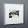 Gallery Brushed Silver Picture Frame With White Mat 8"x10"