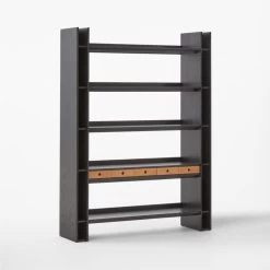 Genova Black Ebonized Oak Bookcase -Chic Living Shop GenovaEbdOakPrstBkCs3QAVSSF22