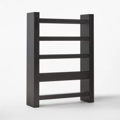 Genova Black Ebonized Oak Bookcase -Chic Living Shop GenovaEbdOakPrstBkCs3QBSSF22