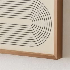 'Gia I' Screen Printed Wall Art In Brass Frame 18"x24" -Chic Living Shop Gia118x24inBsGllyFmUmdAV2SHS22