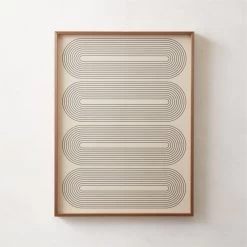 'Gia I' Screen Printed Wall Art In Brass Frame 18"x24"