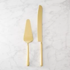 2-Piece Gold Cake Serving Set