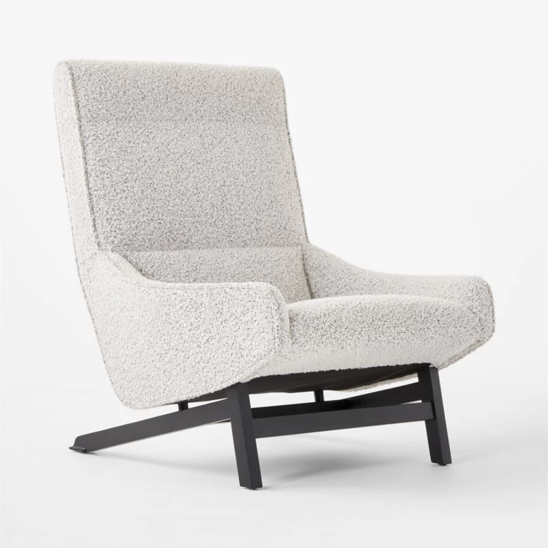 Grosseto Peppered Grey Boucle Lounge Chair 7 Grosseto Peppered Grey Boucle Lounge Chair - Image 5