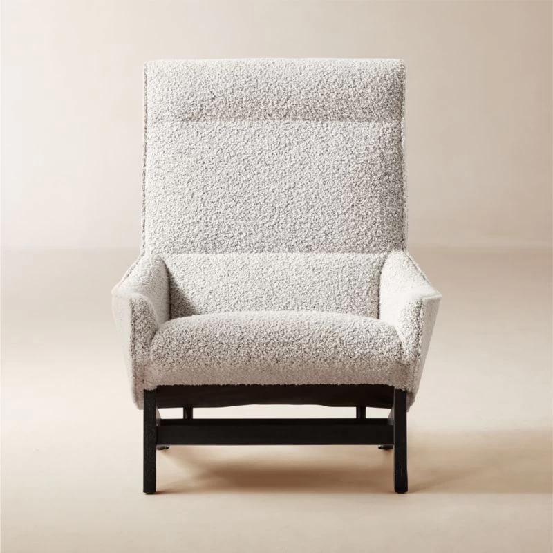 Grosseto Peppered Grey Boucle Lounge Chair 3 Grosseto Peppered Grey Boucle Lounge Chair