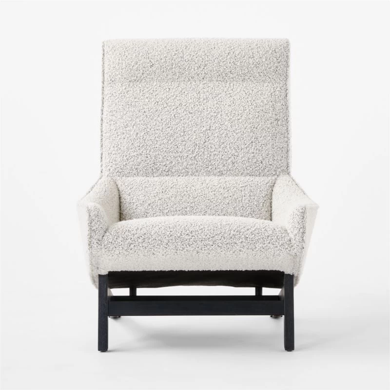 Grosseto Peppered Grey Boucle Lounge Chair 6 Grosseto Peppered Grey Boucle Lounge Chair - Image 4