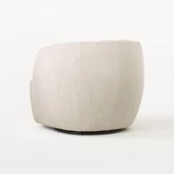Gwyneth Ivory Boucle Swivel Chair 21 Gwyneth Ivory Boucle Swivel Chair -Chic Living Shop GwynethIvoryBclChair3QBSSS21
