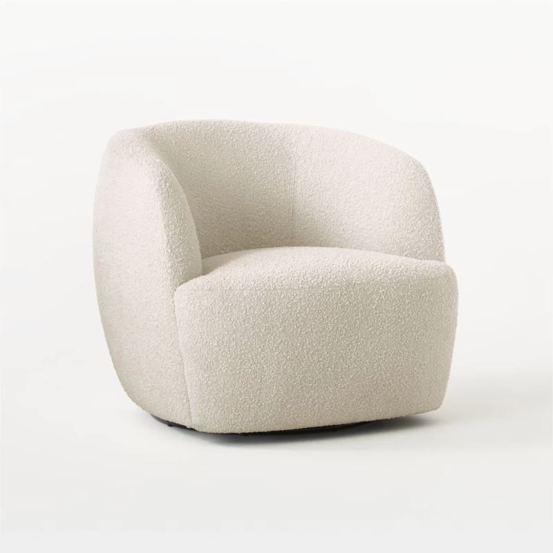 Gwyneth Ivory Boucle Swivel Chair 10 Gwyneth Ivory Boucle Swivel Chair - Image 8