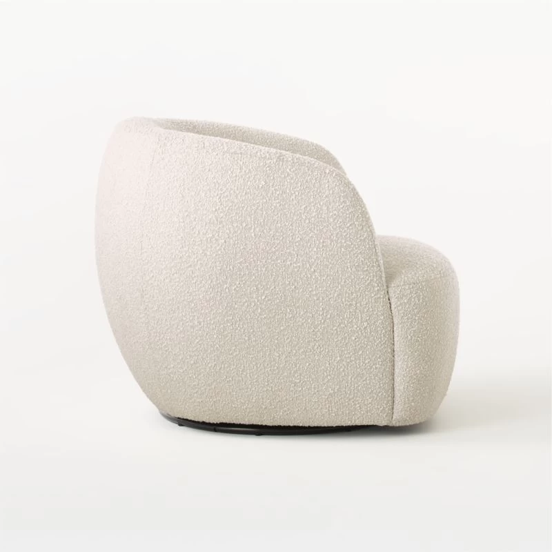 Gwyneth Ivory Boucle Swivel Chair 11 Gwyneth Ivory Boucle Swivel Chair - Image 9