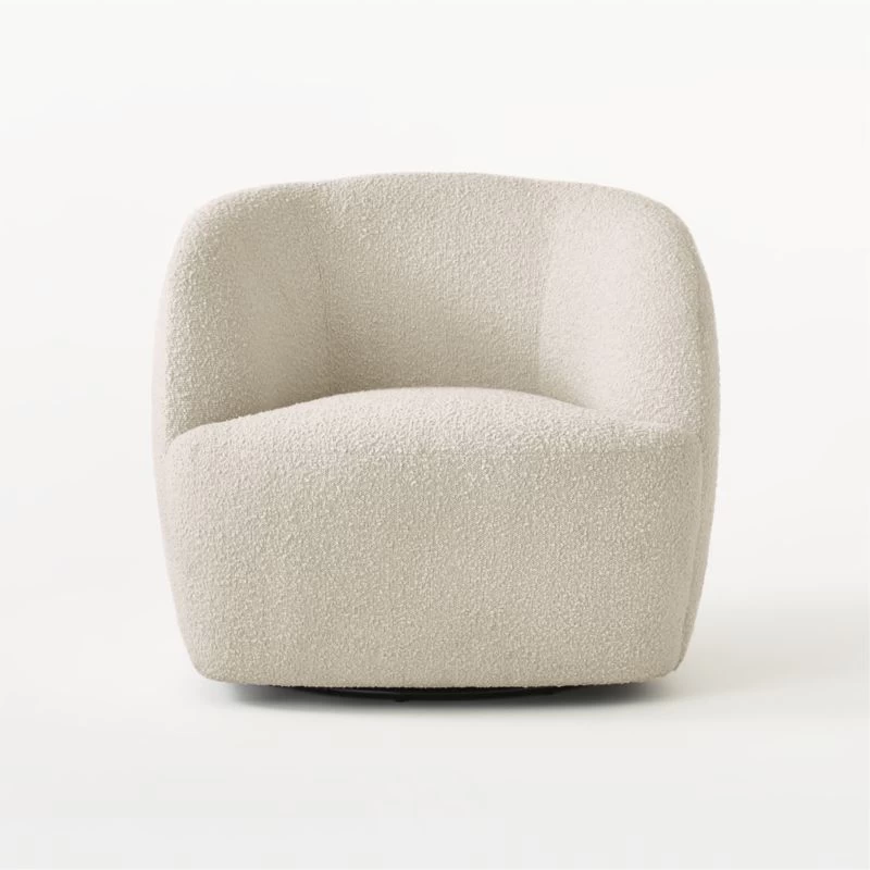 Gwyneth Ivory Boucle Swivel Chair 9 Gwyneth Ivory Boucle Swivel Chair - Image 7