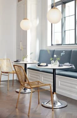 Alpha Brass Metal Chair -Chic Living Shop HackneyMarbleCocktailTableJn19