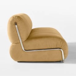 Hada Armless Beige Leather Sofa -Chic Living Shop HadaCamelLeatherSofaSDSSS23