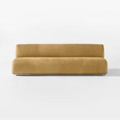 Hada Armless Beige Leather Sofa -Chic Living Shop HadaCamelLeatherSofaSOSSS23
