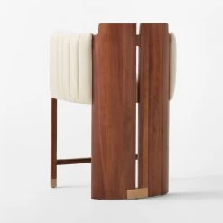 Half Moon Ivory Velvet Counter Stool -Chic Living Shop HalfMoonCounterStool3QBSSS22