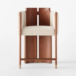 Half Moon Ivory Velvet Counter Stool -Chic Living Shop HalfMoonCounterStoolSOSSS22