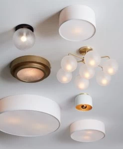 Drum Flush Mount Light 34" -Chic Living Shop HaloGlobeFlushMountLightAG19