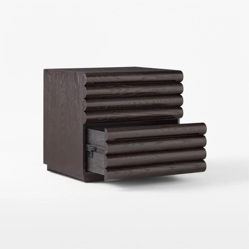 Hark Hi-Gloss Oak Wood 2-Drawer File Cabinet 7 Hark Hi-Gloss Oak Wood 2-Drawer File Cabinet - Image 5