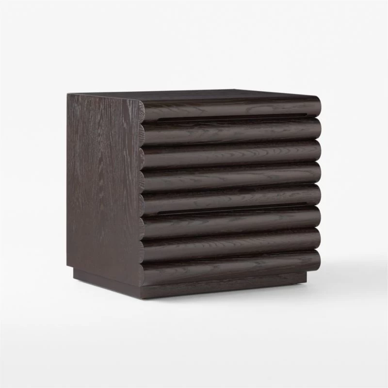 Hark Hi-Gloss Oak Wood 2-Drawer File Cabinet 6 Hark Hi-Gloss Oak Wood 2-Drawer File Cabinet - Image 4