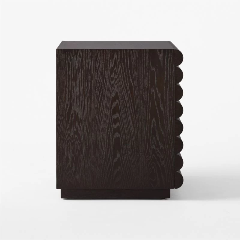 Hark Hi-Gloss Oak Wood 2-Drawer File Cabinet 8 Hark Hi-Gloss Oak Wood 2-Drawer File Cabinet - Image 6