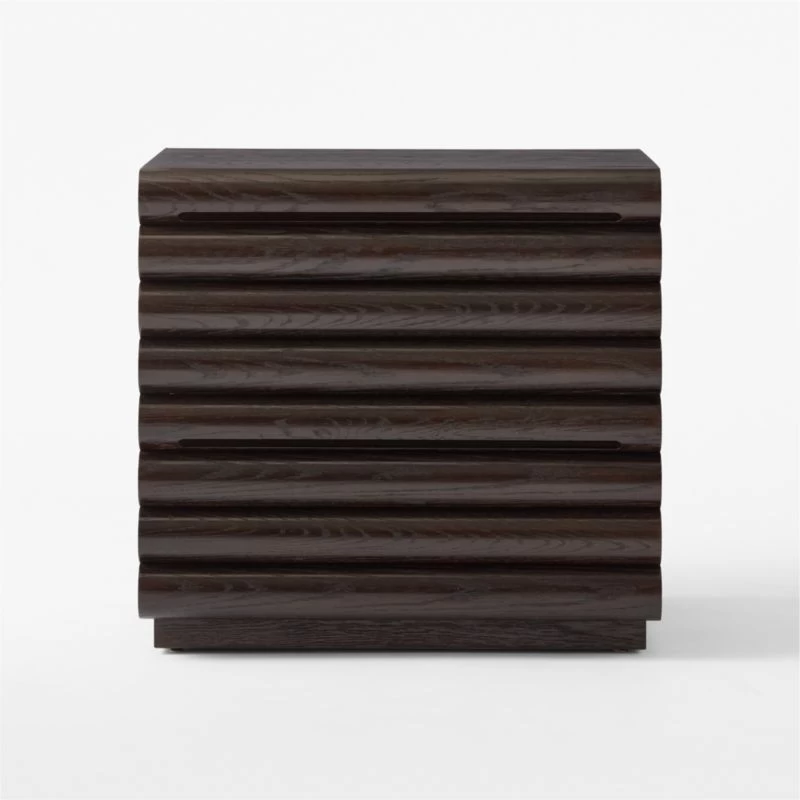 Hark Hi-Gloss Oak Wood 2-Drawer File Cabinet 5 Hark Hi-Gloss Oak Wood 2-Drawer File Cabinet - Image 3