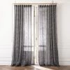 Harlow Black Striped Linen-Blend Sheer Window Curtain Panel 48"x84'' 2 Harlow Black Striped Linen-Blend Sheer Window Curtain Panel 48"x84'' -Chic Living Shop HarlowBkLnStpdCrtn96PnlSHF23