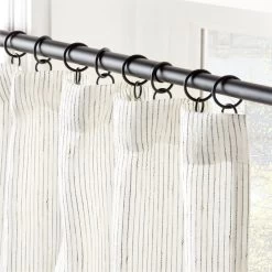 Harlow Striped Linen-Blend Sheer Window Curtain Panel 48"x84" 9 Harlow Striped Linen-Blend Sheer Window Curtain Panel 48"x84" -Chic Living Shop HarlowLnNCtnStpCtnPl96inAVSHF22