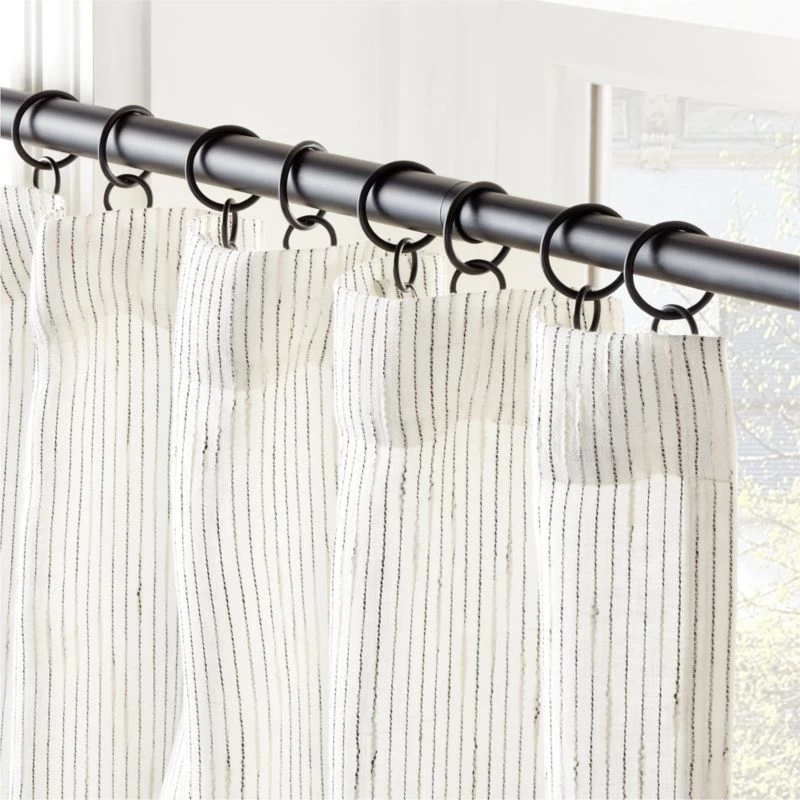 Harlow Striped Linen-Blend Sheer Window Curtain Panel 48"x84" 6 Harlow Striped Linen-Blend Sheer Window Curtain Panel 48"x84" - Image 4