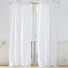 Heavyweight White Linen Curtain Panel