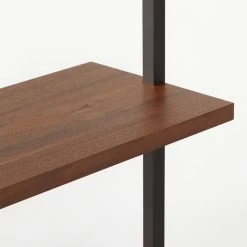 Helix Walnut Wood Wall Mount Bookshelf 70'' -Chic Living Shop Helix96inWalnutBookcaseAVSSS21 1