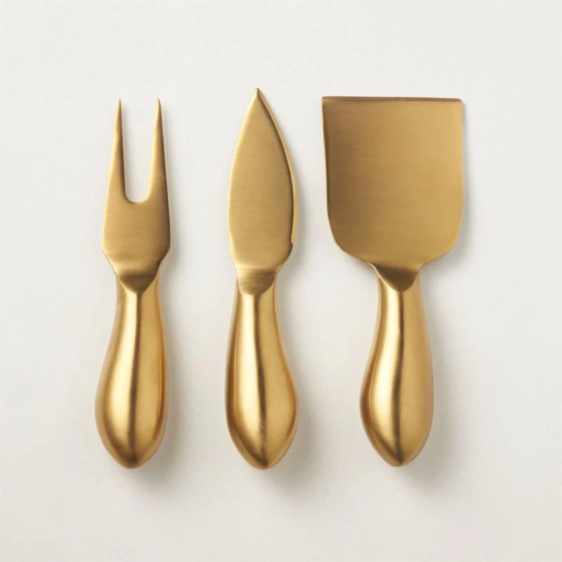 Helms Gold Cheese Knives Set Of 3 3 Helms Gold Cheese Knives Set Of 3