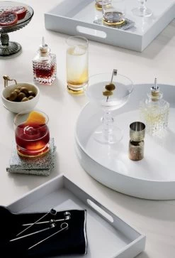 Potion Glass Elixir Bottle -Chic Living Shop HiGlossWhiteTraysOC18