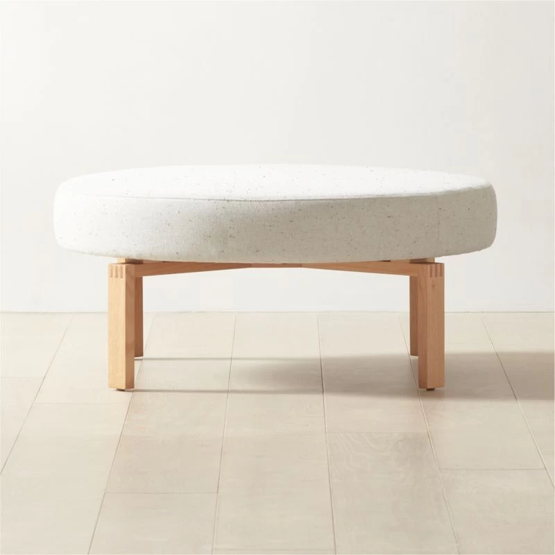 Humboldt Wool Upholstered Ottoman 3 Humboldt Wool Upholstered Ottoman
