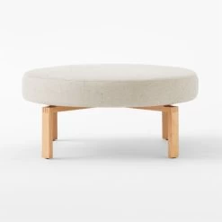 Humboldt Wool Upholstered Ottoman 9 Humboldt Wool Upholstered Ottoman -Chic Living Shop HumboldtOatFleckOttomanSOSSS22