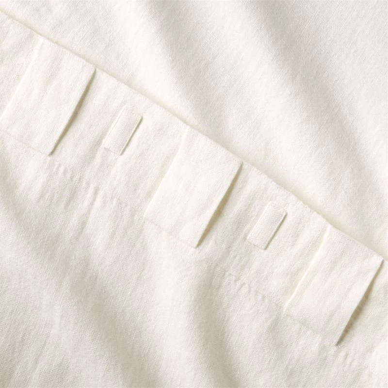 Heavyweight White Linen Window Curtain Panel 48''x84'' 7 Heavyweight White Linen Window Curtain Panel 48''x84'' - Image 5