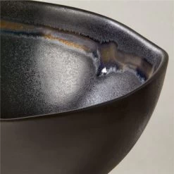 Hyacinth Black Soup Bowl With Reactive Glaze 8 Hyacinth Black Soup Bowl With Reactive Glaze -Chic Living Shop HyacinthBkRctvRmdSpBwlAV2SHF23