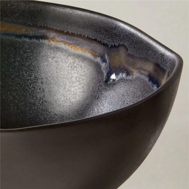 Hyacinth Black Soup Bowl With Reactive Glaze 5 Hyacinth Black Soup Bowl With Reactive Glaze - Image 3