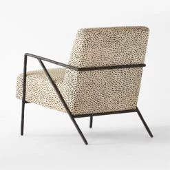 Imogene Dot Hair On Hide Lounge Chair -Chic Living Shop ImogeneLprdLoungeChair3QBSSS22