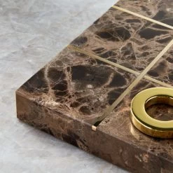 Indah Brown Marble Tic-Tac-Toe 8 Indah Brown Marble Tic-Tac-Toe -Chic Living Shop IndahBrnMarbleTicTacToeHAVSHF22