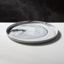 Swirl Black And White Serving Platter