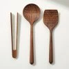 Walnut Cooking Utensils Set Of 3 -Chic Living Shop JFUtensilSetSHF20
