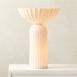Jeanne Fluted White Porcelain Table Lamp -Chic Living Shop JeanneFltdPrclnTableLampROS23