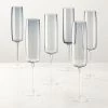 Juliet Midnight Blue Champagne Flute Set Of 6 -Chic Living Shop JulietMdntChampagneFltS6SHF23