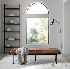 Helix Walnut Wood Wall Mount Bookshelf 96'' 13 Helix Walnut Wood Wall Mount Bookshelf 96'' -Chic Living Shop JuneauLeatherandMetalBenchFB21 1x1