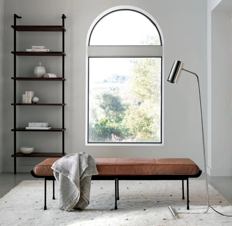 Helix Walnut Wood Wall Mount Bookshelf 96'' 4 Helix Walnut Wood Wall Mount Bookshelf 96'' - Image 2